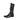 Western Cowboy Men's Pointed Toe Black Genuine Leather Lace-up Buckles Medium Calf Boots  -  GeraldBlack.com