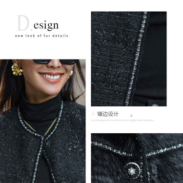 Winter Women Fashion Genuine Leather Warm Luxury Knitted Mink Fur Jacket Outerwear  -  GeraldBlack.com
