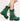 Women's Green Gothic Style Spike Chunky Heels Multi-buckle Boots