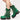 Women's Green Gothic Style Spike Chunky Heels Multi-buckle Boots