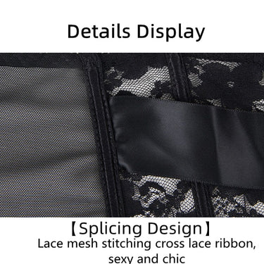 Woman Lace Floral Garter Set Adjustable Waist Suspender Belt Plus Size Slightly Corseted Sexy Garter Lingerie Panties  -  GeraldBlack.com
