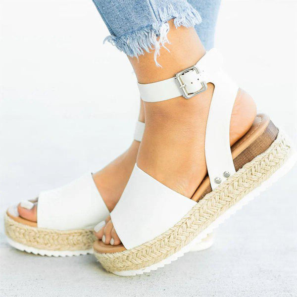 Women High Heels Summer Flip Flop Flats Wedge Sandals Plus Size 35-43  -  GeraldBlack.com
