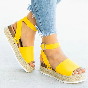 Women High Heels Summer Flip Flop Flats Wedge Sandals Plus Size 35-43  -  GeraldBlack.com