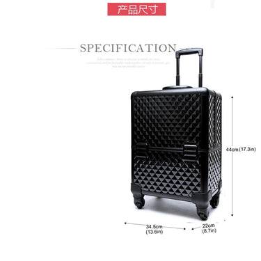 Women Makeup Beauty Professional Nail Cosmetic Suitcase Case Organizer Bag For Manicurist Beautician Hairdresser  -  GeraldBlack.com