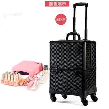 Women Makeup Beauty Professional Nail Cosmetic Suitcase Case Organizer Bag For Manicurist Beautician Hairdresser  -  GeraldBlack.com