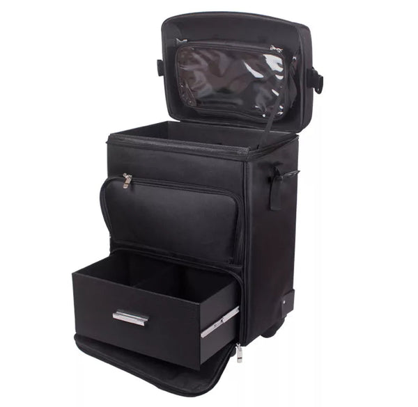 Women Nail Cosmetic Bag Beauty Suitcase Organizer Trolley Large Makeup Box Professional  -  GeraldBlack.com