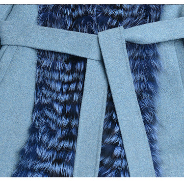 Women Natural Knitted Batwing Sleeve Real Fox Fur Winter Warm Jackets  -  GeraldBlack.com