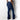 Women Plus Size Ripped Stacked Flare Jeans 2XL Autumn Trendy Club Outfit Wear High Waist Bell-bottom Full-length Denim Pants  -  GeraldBlack.com