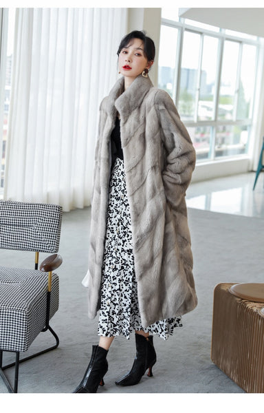 Women's 100% Real Mink Fur Long Winter Thick Warm Luxury Jackets  -  GeraldBlack.com