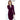 Women's Burgundy Color Puff Sleeve Blazer Mid Waist Trousers Two-piece Set  -  GeraldBlack.com