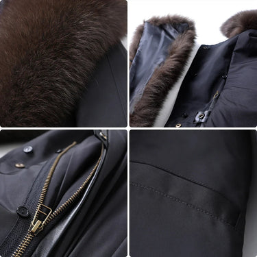 Women's clothing natural real fox fur coat Rabbit fur lining Winter coats Jackets  -  GeraldBlack.com
