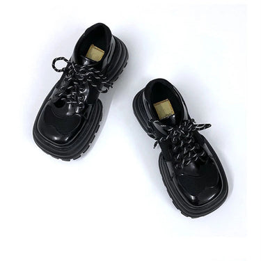 Women's Japanese Style Thick-sold Square Toe Trendy Girls Fashion Flatforms Uniform Casual Shoes  -  GeraldBlack.com