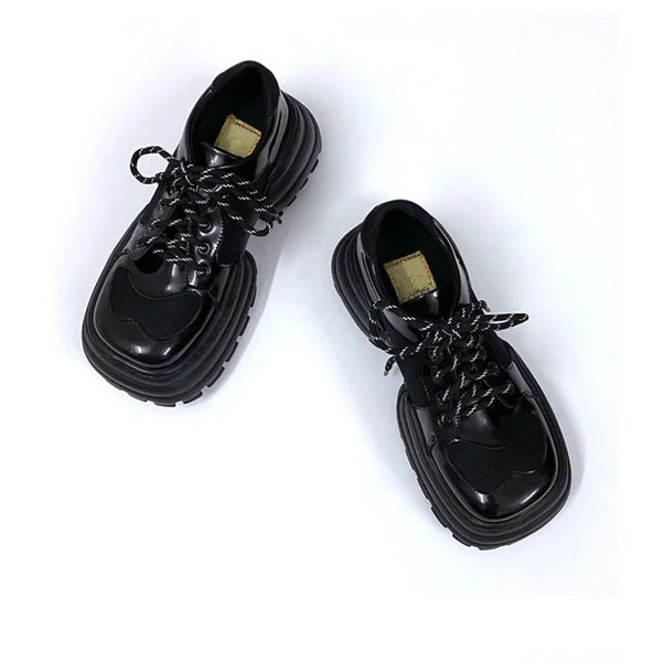 Women's Japanese Style Thick-sold Square Toe Trendy Girls Fashion Flatforms Uniform Casual Shoes  -  GeraldBlack.com