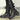 Women's Punk Round Toe Motorcycle High Heel Wedge Ankle Boots  -  GeraldBlack.com