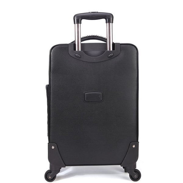 Women's Retro Black Spinner Luggage Travel Spinner Trolley Suitcase on Clearance  -  GeraldBlack.com