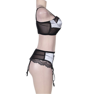 Women's Underwear Set With Garter Suspenders Lace Bra Intimates Sexy Plus Size Intimates Lingerie Set  -  GeraldBlack.com