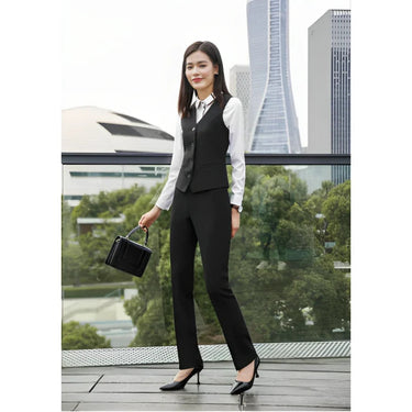 Costume blazer bordeaux pour femme, costume 3 pièces pour femme de bureau  avec pantalon slim, gilet boutonné et blazer simple boutonnage, tenue de  bureau pour femme -  Canada