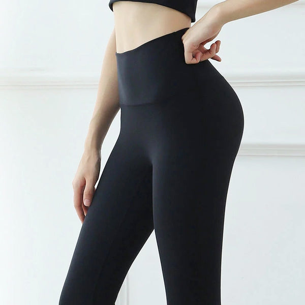 Women Sportswear Highly Elastic Tight High Waist Solid Color Tracksuit 2 Pieces Sports Set  -  GeraldBlack.com