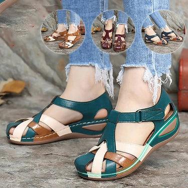 Women Waterproof Slip On Round Casual Comfort Outdoor Fashion Sandals Shoes Plus Size  -  GeraldBlack.com