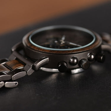 Wooden Men Wristwatches Luminous Handle Chronograph Timepiece  -  GeraldBlack.com