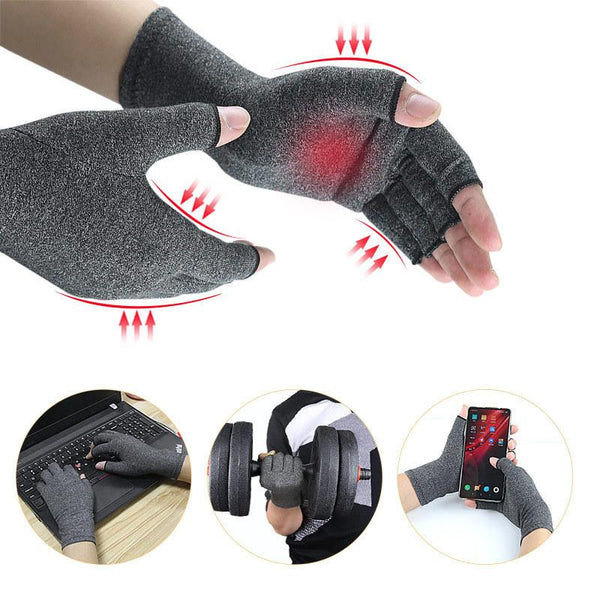 1 Pair Compression Arthritis Gloves Wrist Joint Pain Relief Anti Arthritis Ache Pain Joint Relief Warm Therapy Wristband  -  GeraldBlack.com