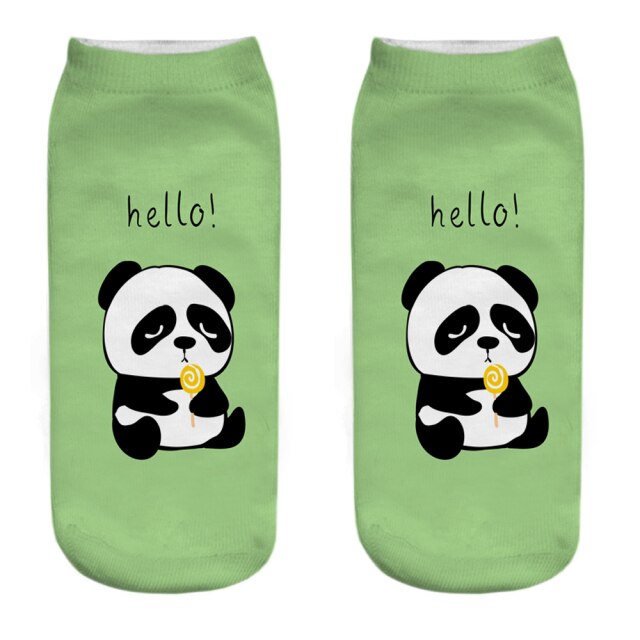 1 Pair Women's 3D Funny Cute Cartoon Panda Printed Colorful Socks  -  GeraldBlack.com