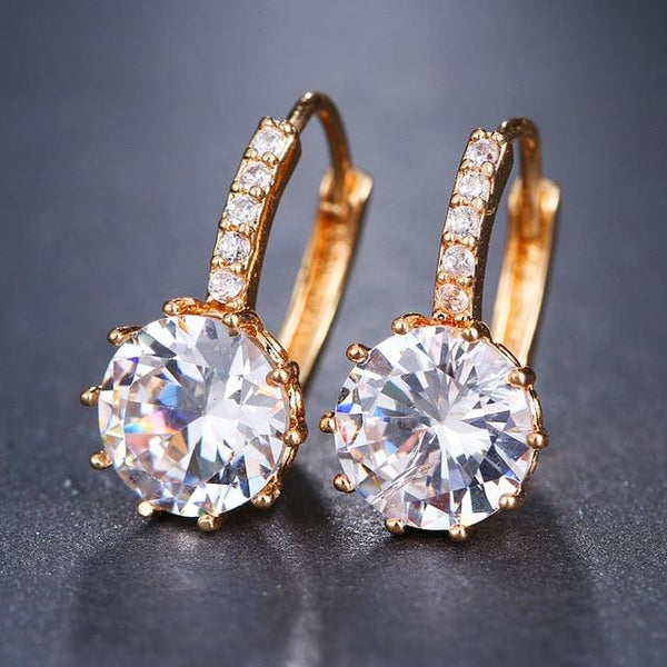 10 Colors AAA Cubic Zirconia Element Fashion Stud Earrings for Women - SolaceConnect.com