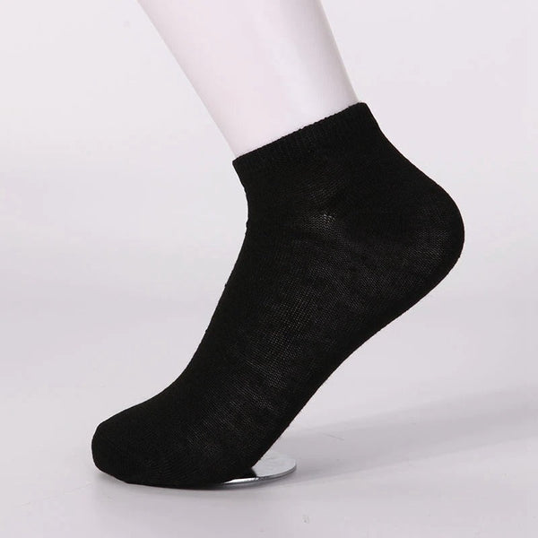 10 Pairs Girl's Solid Pattern Low Cut Stretch Cuffs Ankle Socks  -  GeraldBlack.com