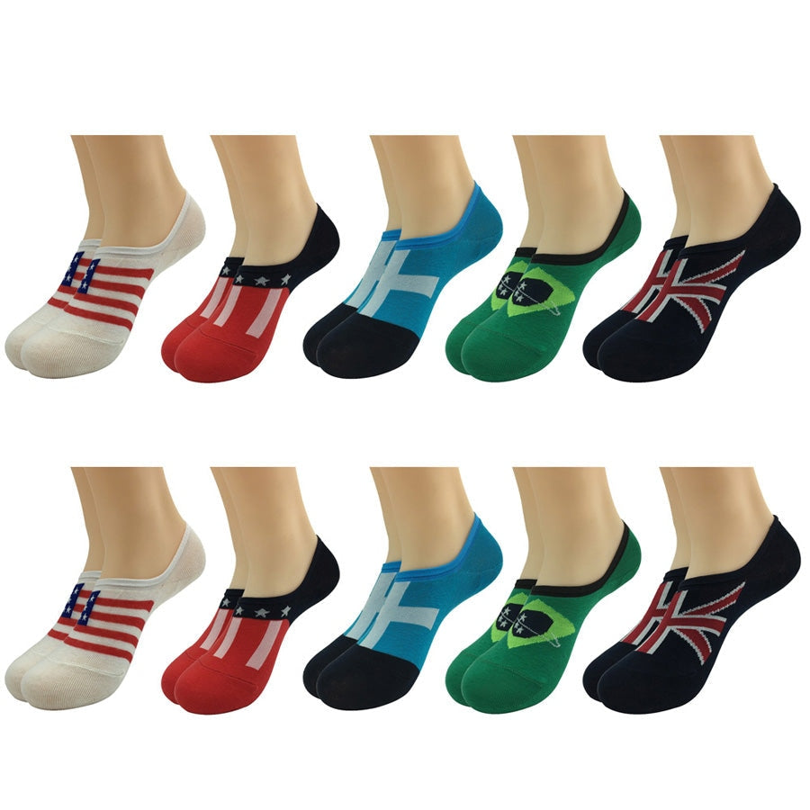 10 Pairs Lot Casual Cotton Colorful No Show Short Ankle Socks for Men  -  GeraldBlack.com