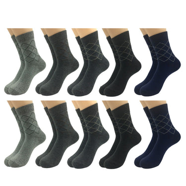 10 Pairs Lot Cotton Breathable Business and Casual Men's Socks  -  GeraldBlack.com