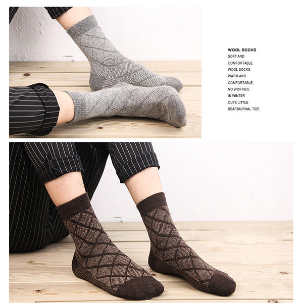 10 pairs Lot Winter Casual Wool Socks Cashmere Breathable Socks for Men  -  GeraldBlack.com