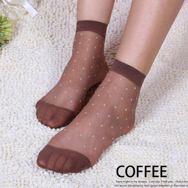 10 Pairs Summer Transparent Thin Silk Bamboo Short Socks for Women - SolaceConnect.com