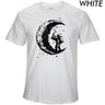 100% Cotton Digging the Moon Print Funny O-neck T-Shirt for Men - SolaceConnect.com