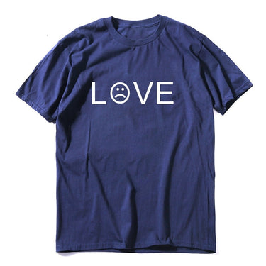 100% cotton summer funny love print short sleeve men T shirt casual skate o-neck tshirt loose men  -  GeraldBlack.com