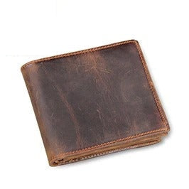 100% Genuine Cow Leather Men's Splice Purse Fashion Short Wallets  -  GeraldBlack.com