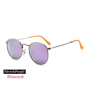 100% Polarized Unisex Round Alloy Frame Photochromic Designer Sunglasses - SolaceConnect.com