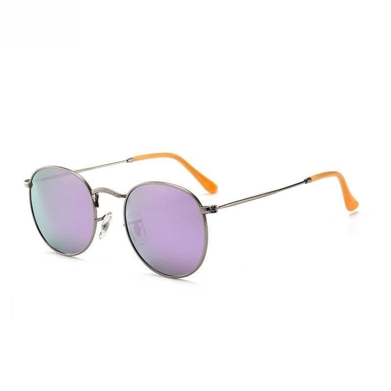 100% Polarized Unisex Round Alloy Frame Photochromic Designer Sunglasses  -  GeraldBlack.com