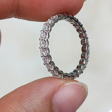 10k 14k 18k 2mm Yellow VVS Round Moissanite Full Eternity Ring for Women  -  GeraldBlack.com