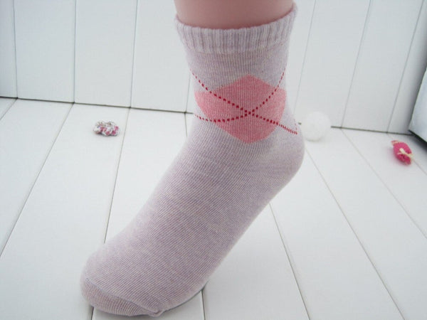 10Pairs Women's Casual Rhombus Design Pattern Winter Socks  -  GeraldBlack.com