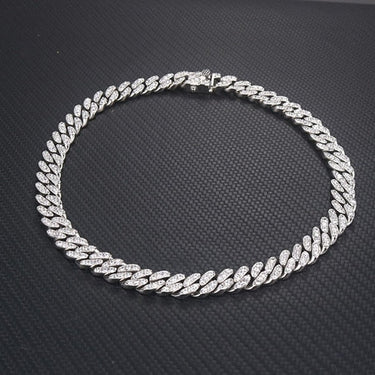 12mm wide 316L Stainless Steel Bling Iced Out CZ Stone Cuban Link Chain Chokers Necklaces for Men Hip Hop Rapper Jewelry Gift  -  GeraldBlack.com