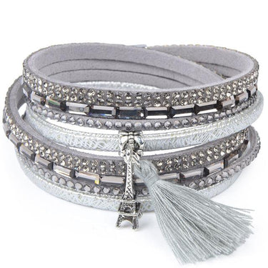 13 Styles Candy Wide Crystal Leather Velvet Bracelet with Magnetic Buckle - SolaceConnect.com