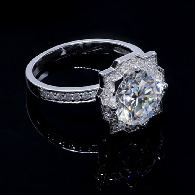14k Or 18k 3ct 9mm Round Brilliant Cut Moissanite Ring for Women  -  GeraldBlack.com