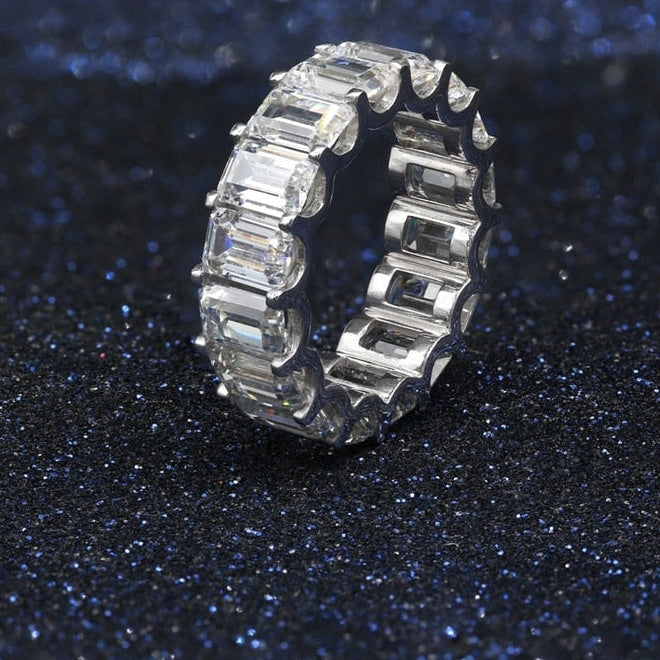 14k Or 18k White Gold 2x4mm Emerald Cut Moissanite Rings for Women  -  GeraldBlack.com