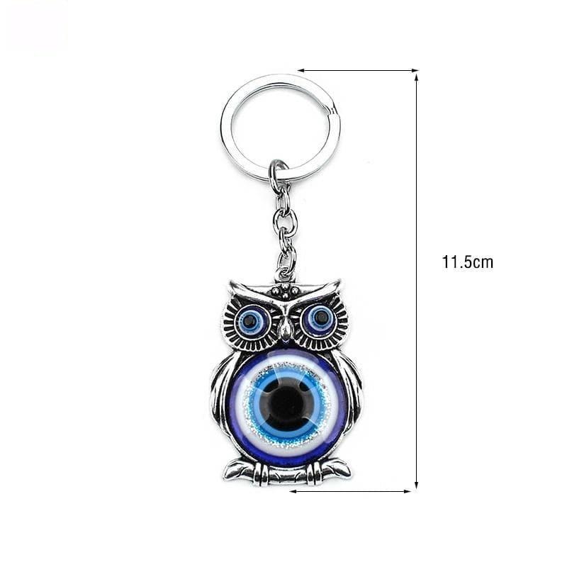 1Pcs/Lot Blue Evil Eye Owl Lucky Charm Protection Tassel Car Hanger - SolaceConnect.com
