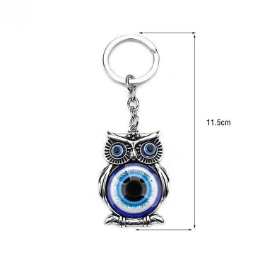 1Pcs/Lot Blue Evil Eye Owl Lucky Charm Protection Tassel Car Hanger - SolaceConnect.com