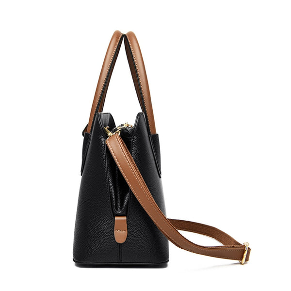 2 Layers Faux Leather Luxury Handbags Women Bags Designer Crossbody Bags Large Capacity Tote Bag Sac  -  GeraldBlack.com