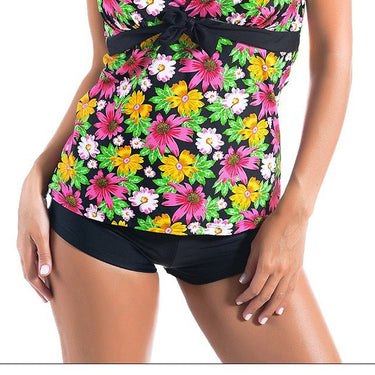 2 Piece Tankini Swimsuit Set with Floral Print for Plus Size Women  -  GeraldBlack.com