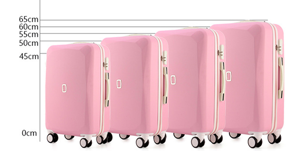 20' and '22' and '24' and '26 inch Women Travel Suitcase Bag with Cosmetic Bag ABS Rolling Luggage  -  GeraldBlack.com