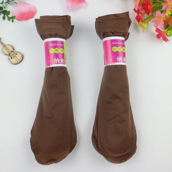 20 Pcs Per Lot Women's Summer Elastic Nylon Crystal Short Socks Plain Socks GeraldBlack.com   