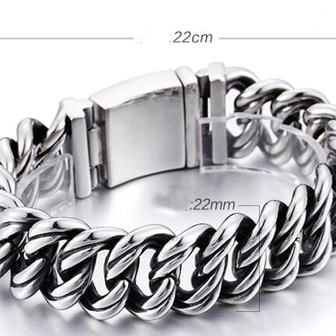 22MM Stainless Steel Mens On Hand Chain Wrist Bracelets Male Bike Jewelry Bracelets For Men Mannen Armband Gift For Boyfriend  -  GeraldBlack.com